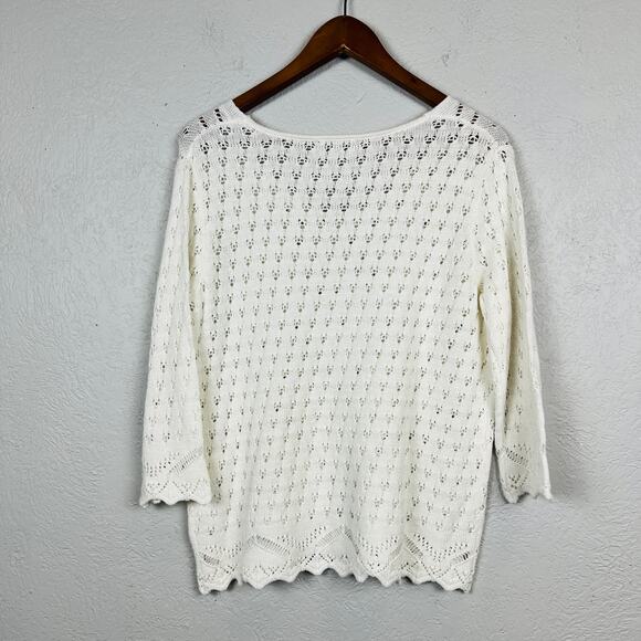 NEW! Joseph A Open Knit Sweater Top Tunic - S - Picture 3 of 4